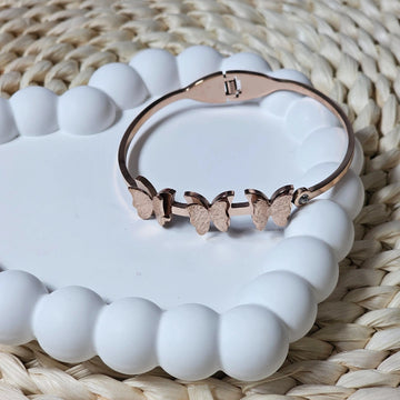 Pappillon Rose Bangle Bracelet