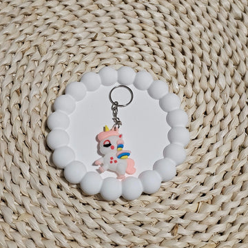 White Unicorn Key Chain