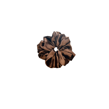 Bronze Bloom Premium Satin Scrunchies