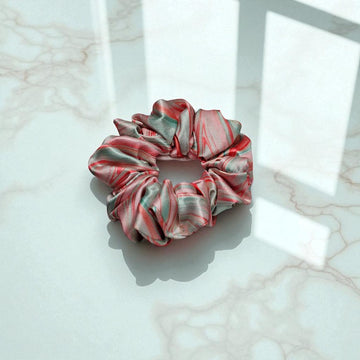 Candy Stripes Satin Scrunchies