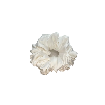 Milk Cloud Satin Scrunchies