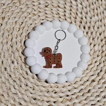 Mocha Pup Key Chain