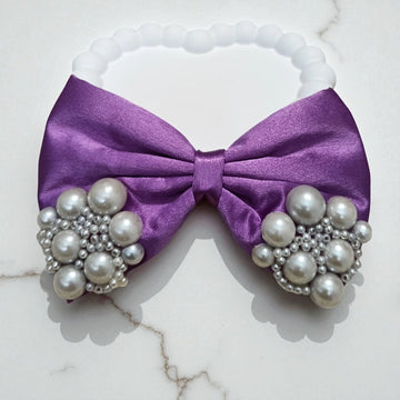 Plum Dream Pearl Bow
