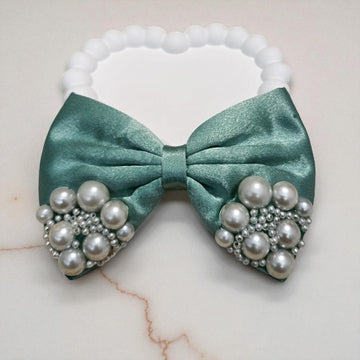 Sage Blush Dream Pearl Bow