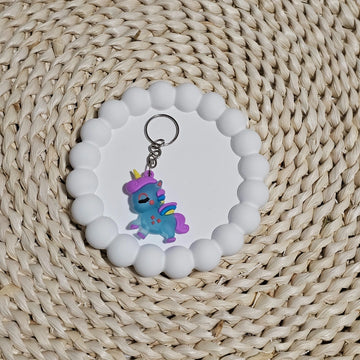 Blue Unicorn Key Chain