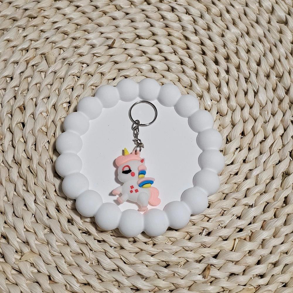 White Unicorn Key Chain