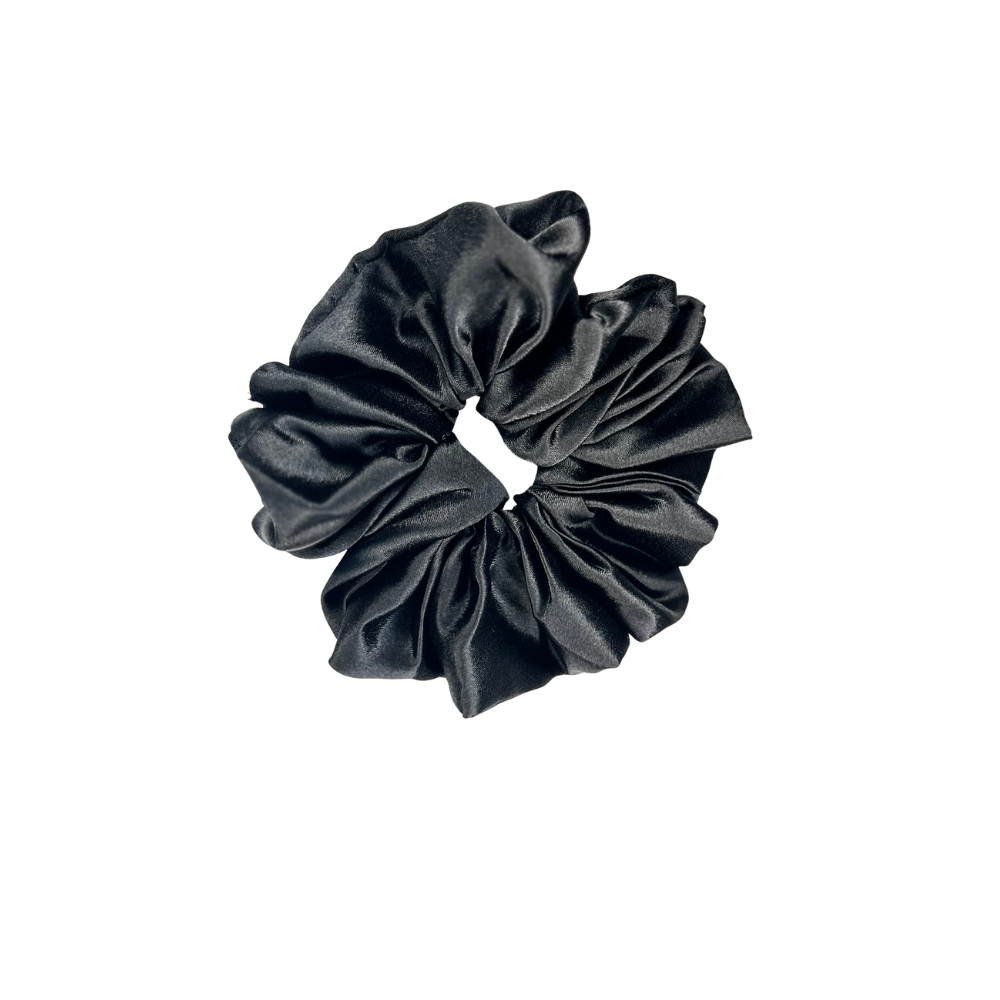 Black Beauty Premium Satin Scrunchies