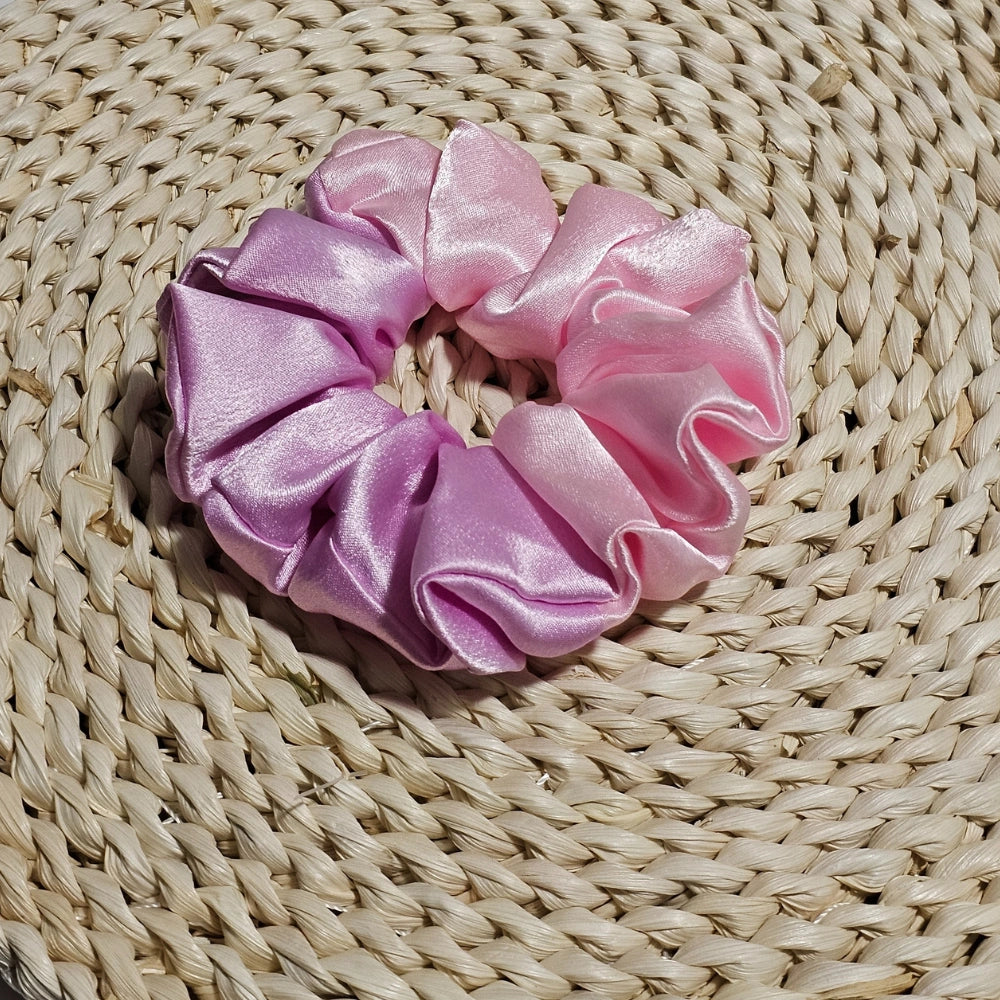 Berry Blush Multi Color Premium Satin Scrunchie