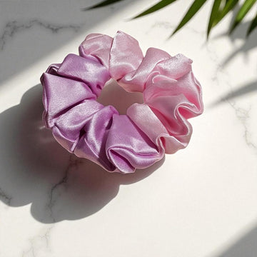 Berry Blush Multi Color Premium Satin Scrunchie