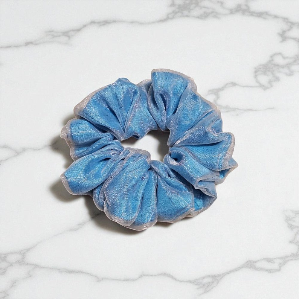 Blue Lagoon Double Layer Scrunchie