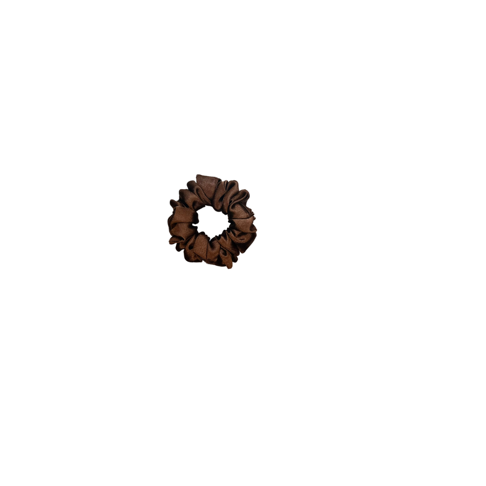Bronze Bloom Premium Satin Scrunchies