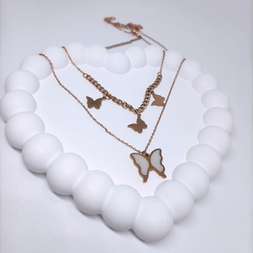 Butterfly Vine Double Layer Necklace
