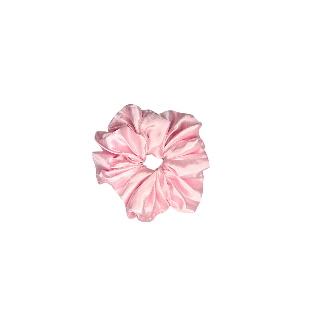 Crème Rose Premium Satin Scrunchies