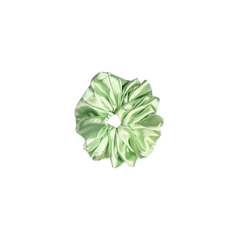 Green Crème Premium Satin Scrunchies