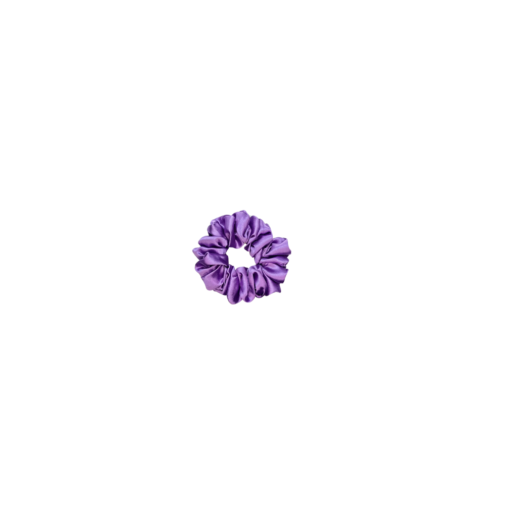 Lavender Lace Satin Scrunchies