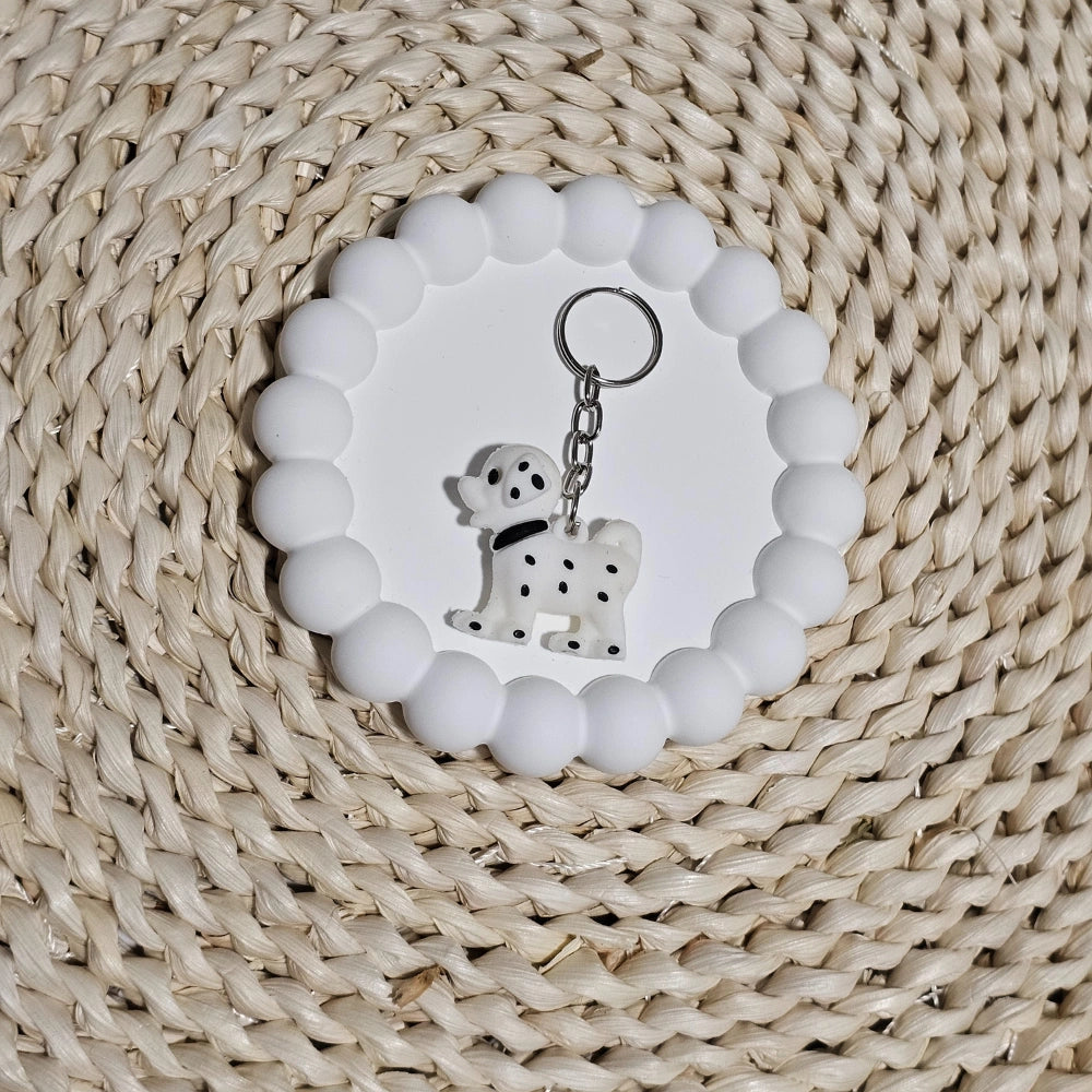 Marshmallow Pup Key Chain