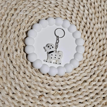 Marshmallow Pup Key Chain