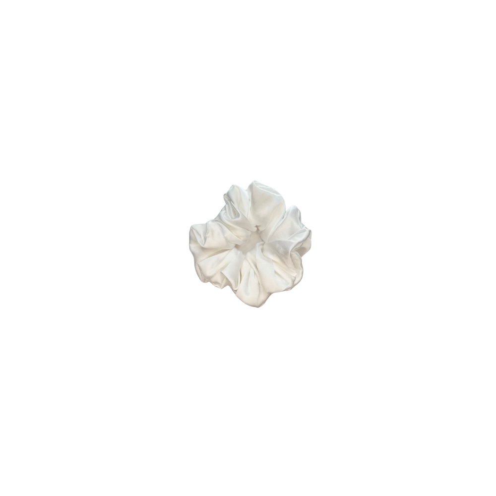 Milk Cloud Satin Scrunchies