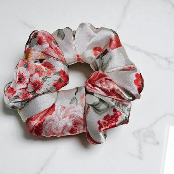 Petal Pop Printed Satin Scrunchie