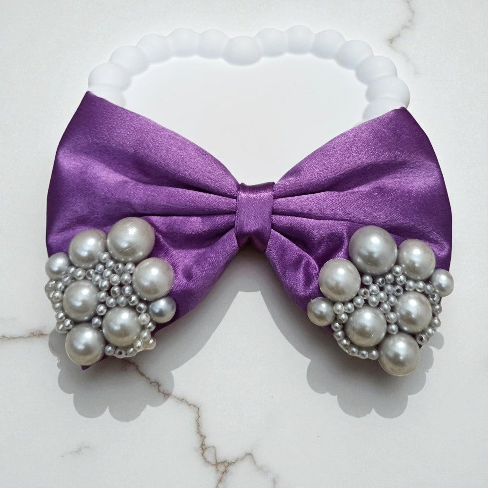 Plum Dream Pearl Bow