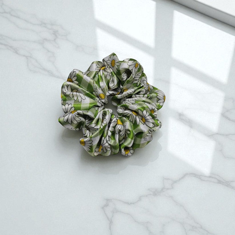 Sage Twist Satin Scrunchies