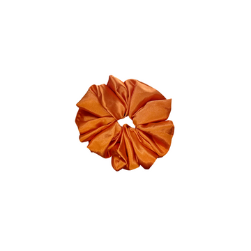 Tangerine Glow Premium Satin Scrunchies
