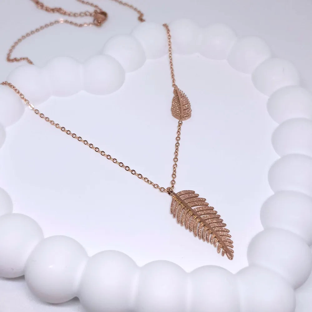 Rosy Fern Necklace