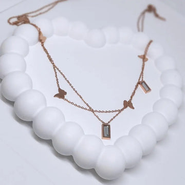 Celeste Papillon Double Layer Necklace